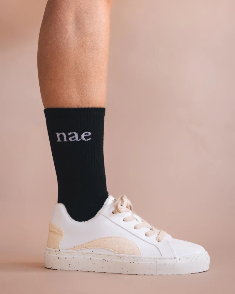 Chaussettes en Coton Bio Noires - Image 3