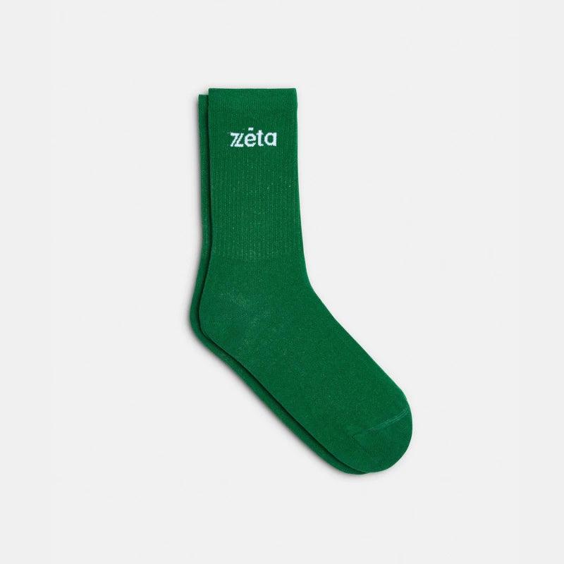 Chaussettes en coton bio vertes - Image 2