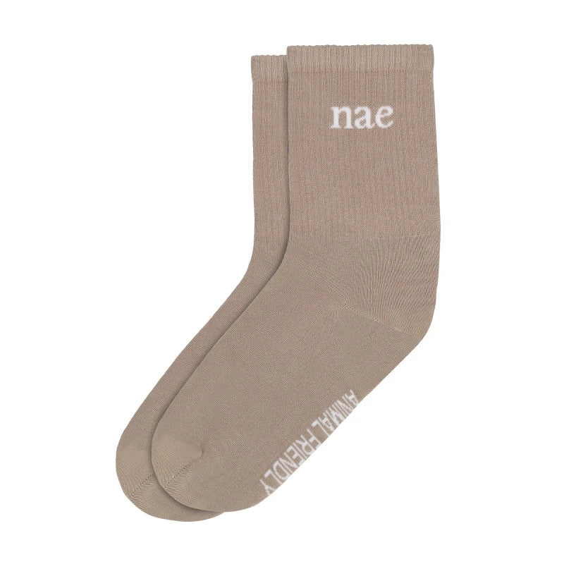 Chaussettes en coton organique beige - Image 3