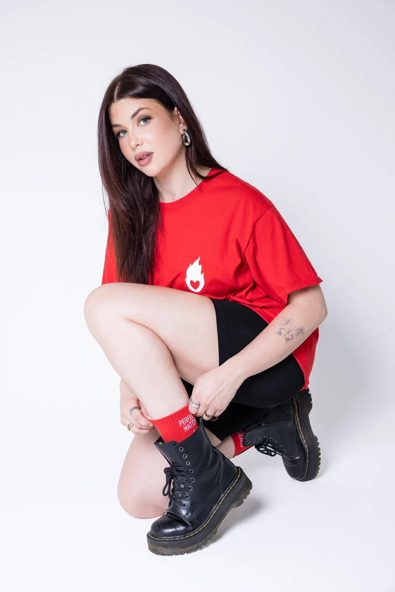 Chaussettes unisexes rouges "Perfect Match" - Image 10