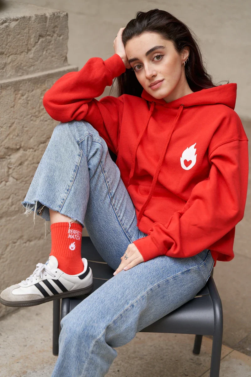 Chaussettes unisexes rouges "Perfect Match" - Image 8