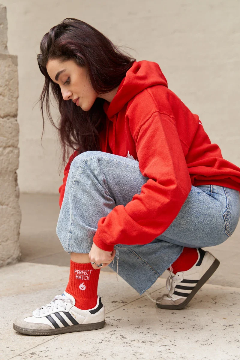 Chaussettes unisexes rouges "Perfect Match" - Image 9