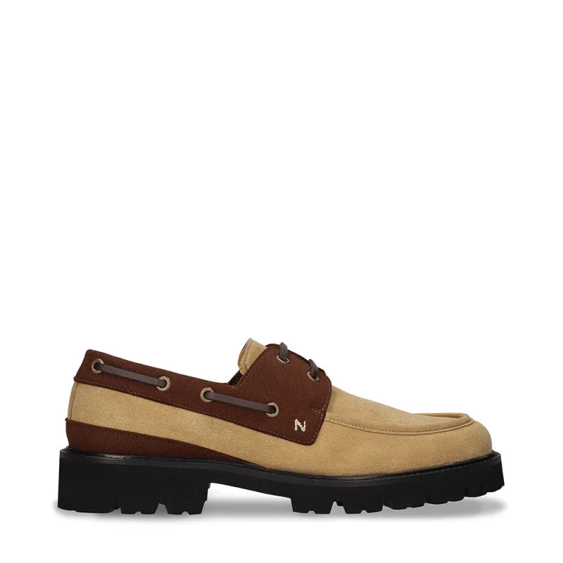Chaussure homme Fait Main Beige et Marron - Image 2