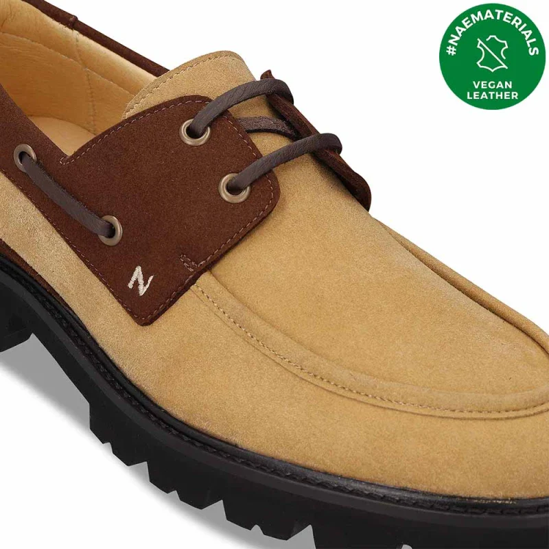 Chaussure homme Fait Main Beige et Marron - Image 4