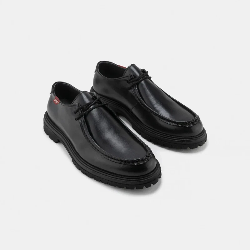 Chaussures derbies véganes et unisexes - Soajo noir - Image 2