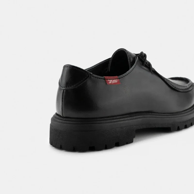 Chaussures derbies véganes et unisexes - Soajo noir - Image 5