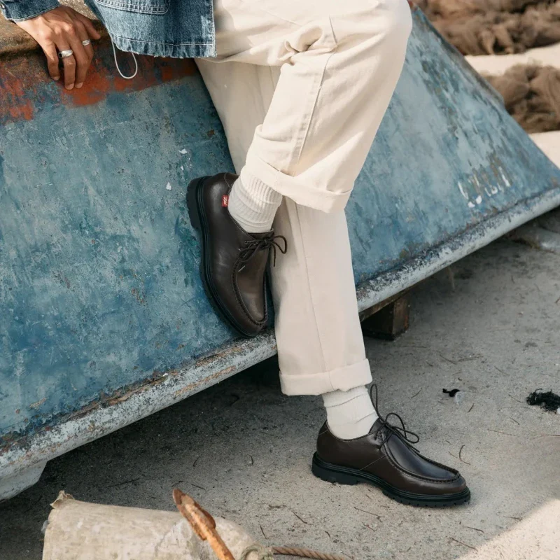 Chaussures derbies véganes unisexes marron - Soajo marron - Image 2