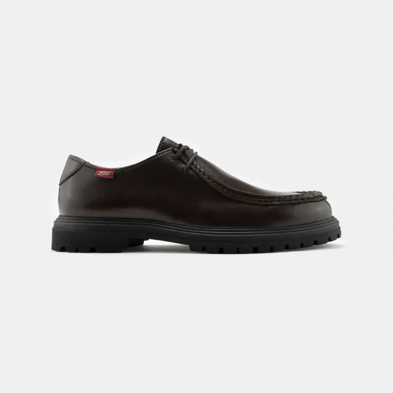 Chaussures derbies véganes unisexes marron - Soajo marron - Image 3
