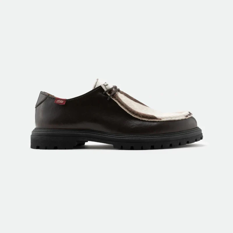 Chaussures derbies véganes unisexes - Soajo vache - Image 3
