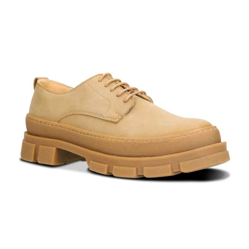 Chaussures Derby Chunky en Nobuk Vegan - Arum - Image 4