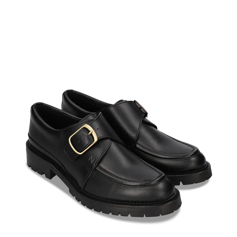 Chaussures Derby Vegan en Cuir de Pomme Noir - Fait Main - RODA - Image 3