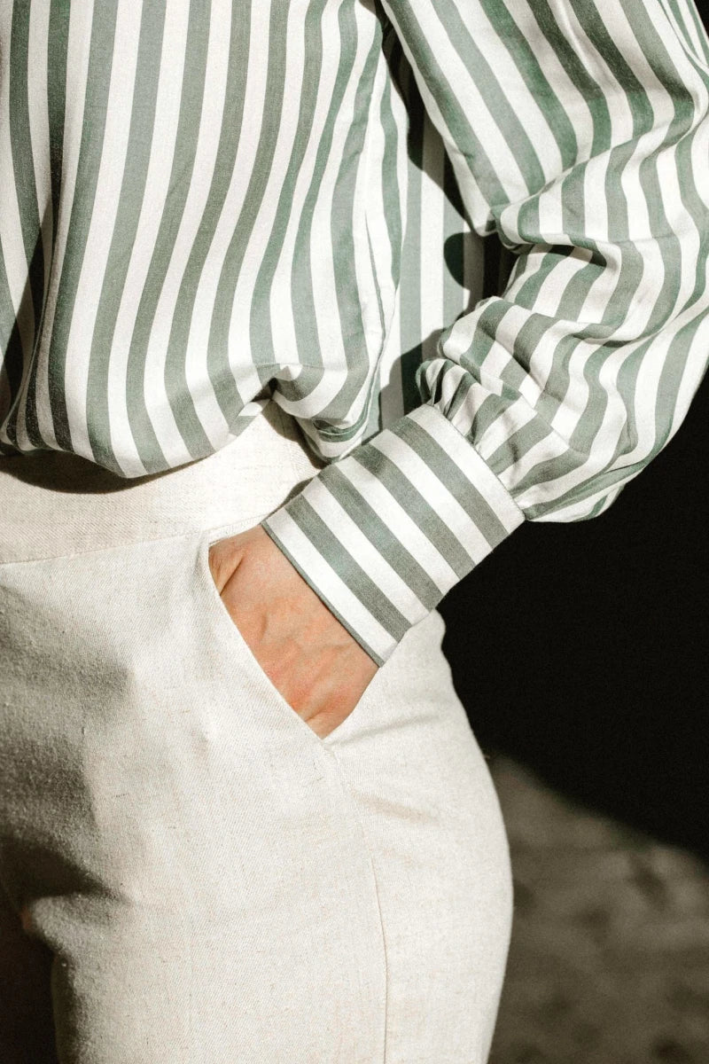 Chemise ample à rayures vertes - Kauri - Image 6