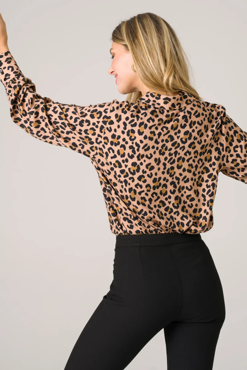 Chemise ample imprimée léopard - Kauri - Image 2