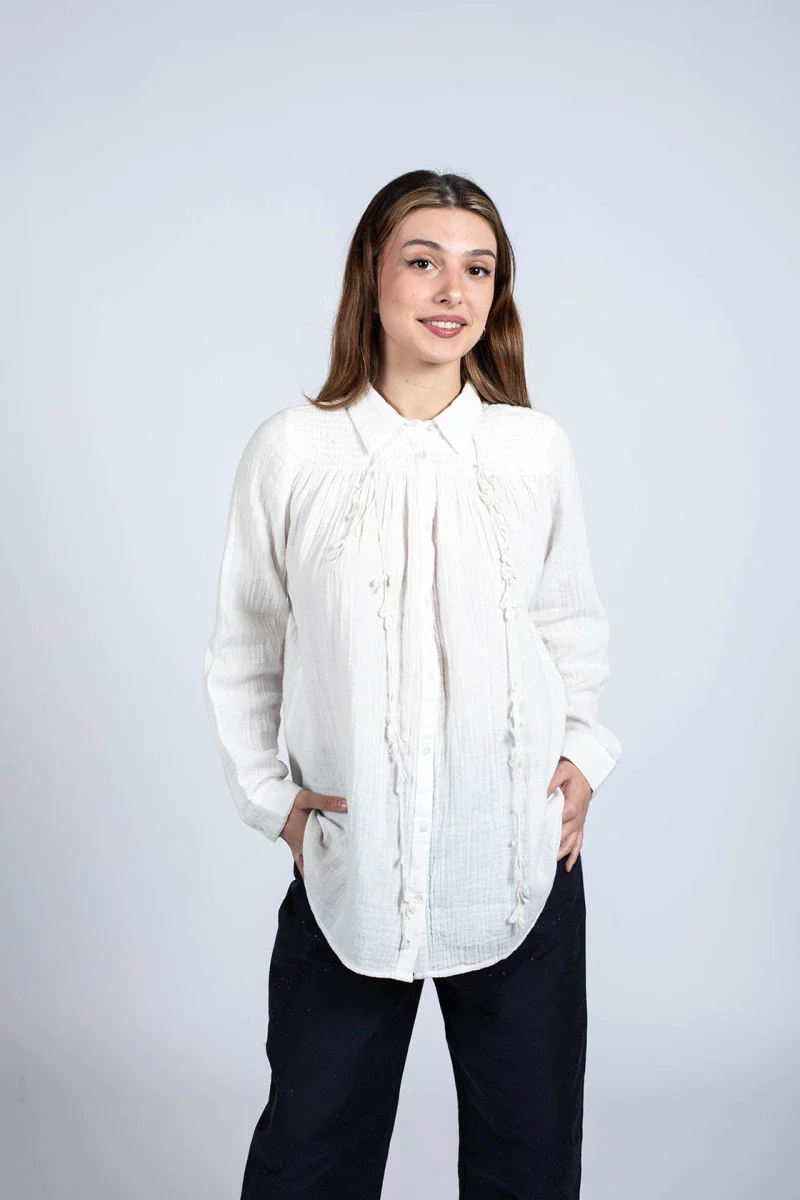 Chemise blanche en coton bio - BIS - Image 2