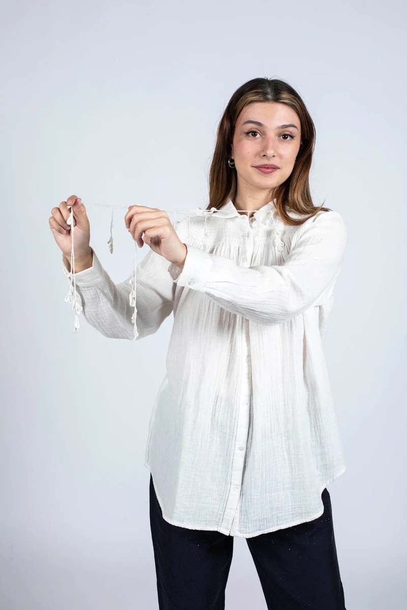 Chemise blanche en coton bio - BIS - Image 3