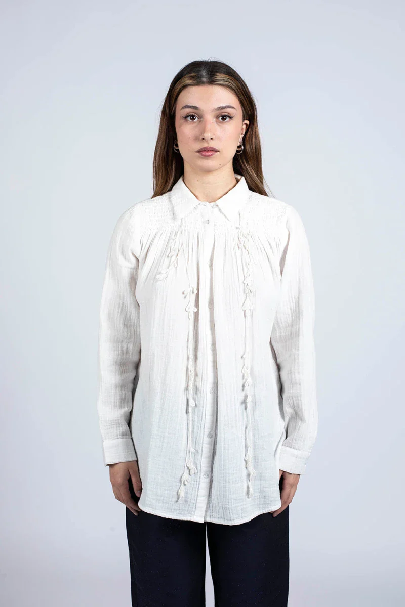 Chemise blanche en coton bio - BIS - Image 4