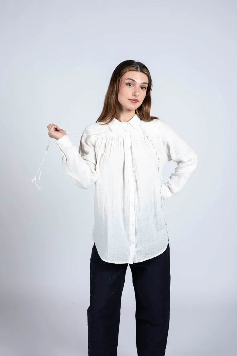 Chemise blanche en coton bio - BIS - Image 5