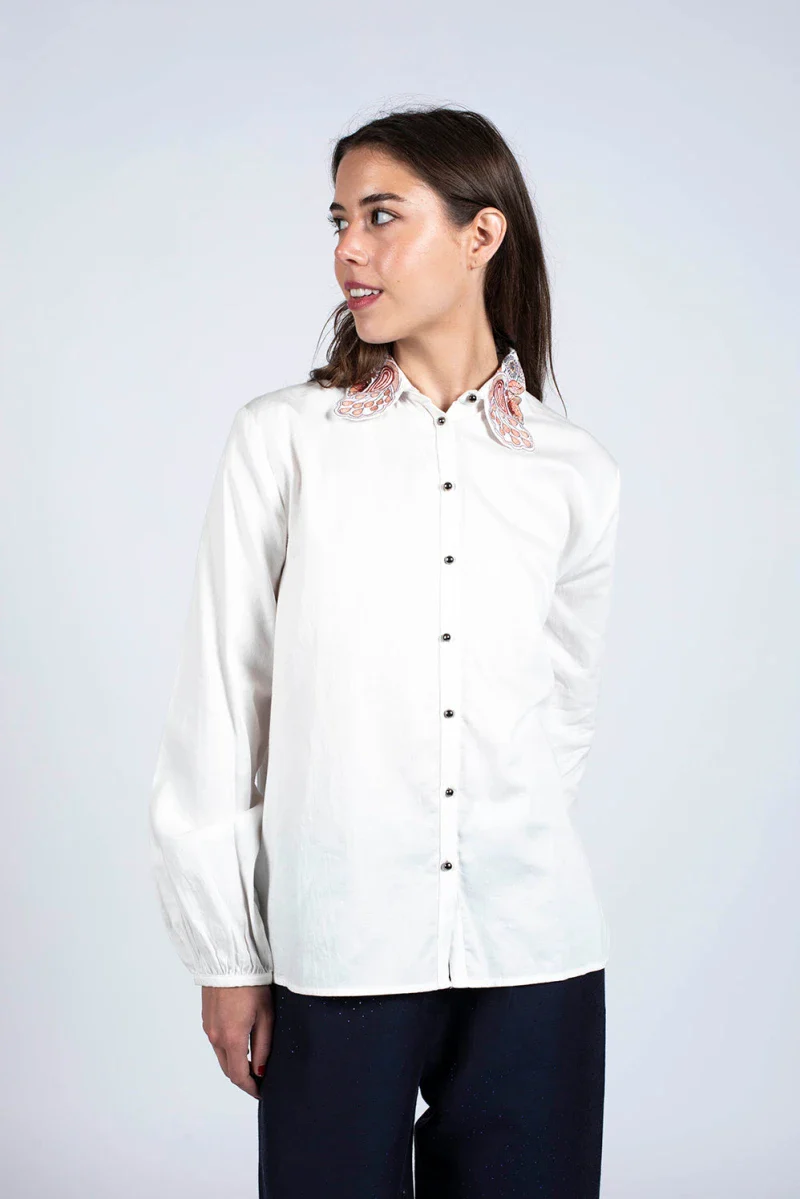 Chemise Brodée en coton biologique - Ami - Image 2