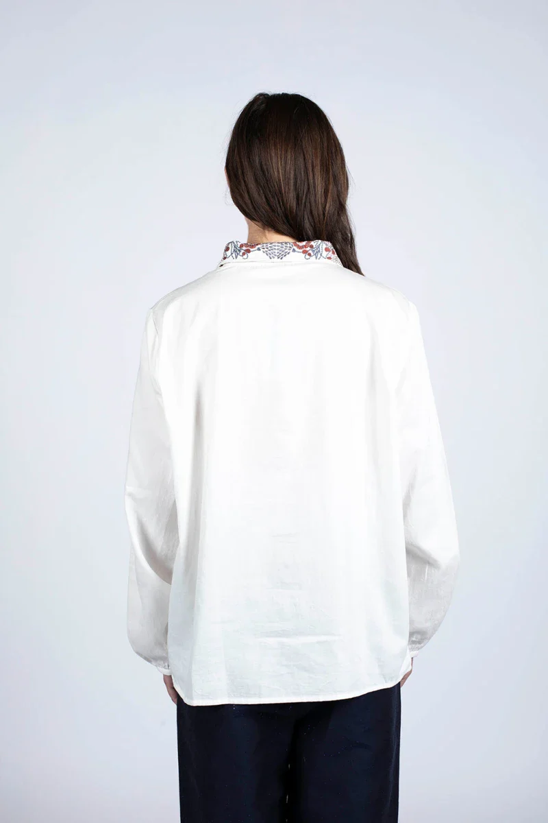 Chemise Brodée en coton biologique - Ami - Image 3
