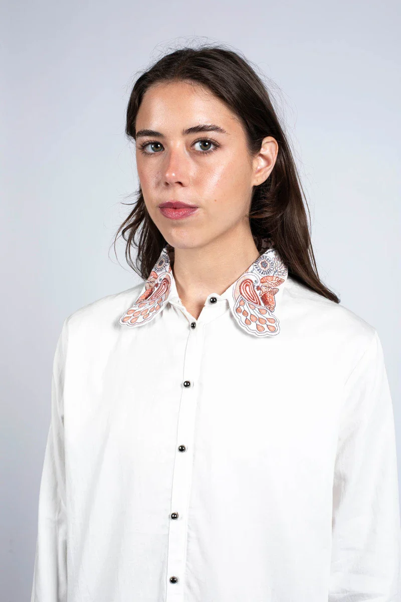 Chemise Brodée en coton biologique - Ami - Image 5
