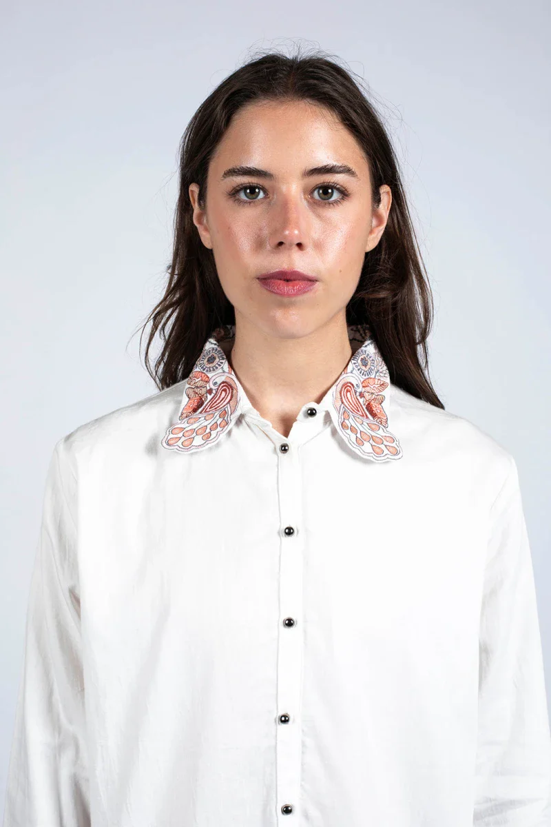 Chemise Brodée en coton biologique - Ami - Image 7