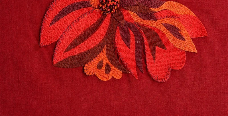 Chemise en coton bio brodée florale - Hila Sunset - Image 5