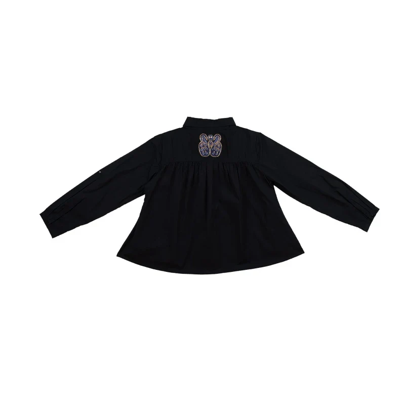 Chemise noir en coton bio certifiée GOTS - Image 8