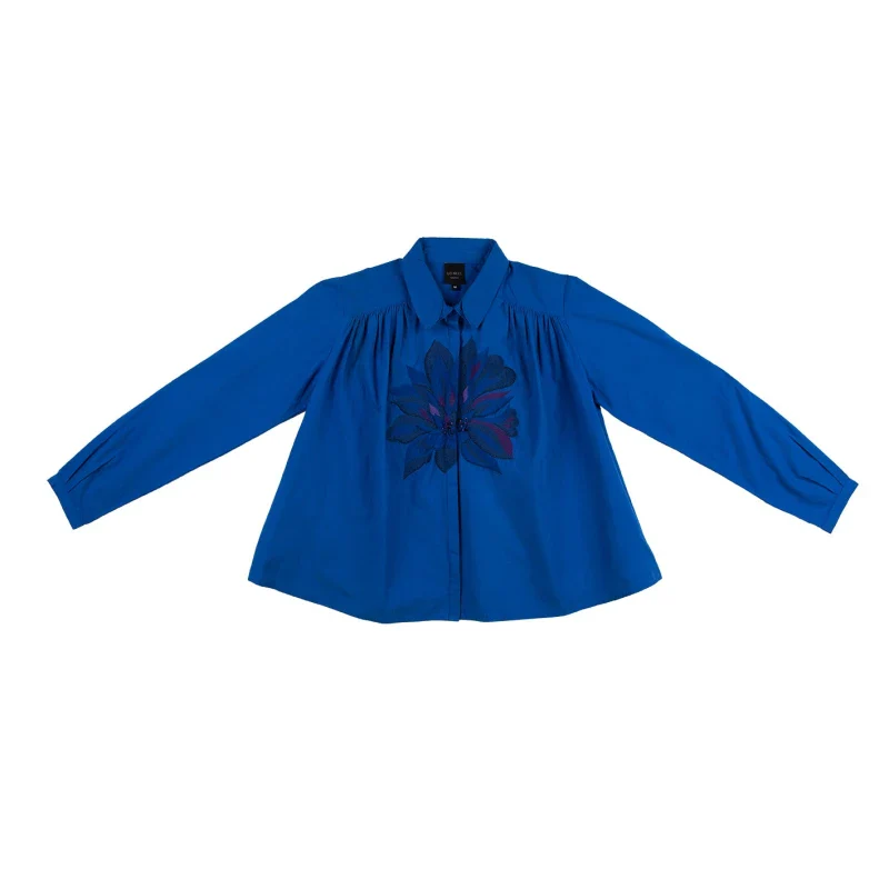 Chemise bleu Indigo en coton bio - Image 8