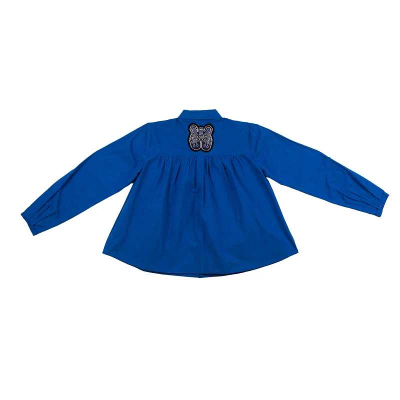 Chemise bleu Indigo en coton bio - Image 9