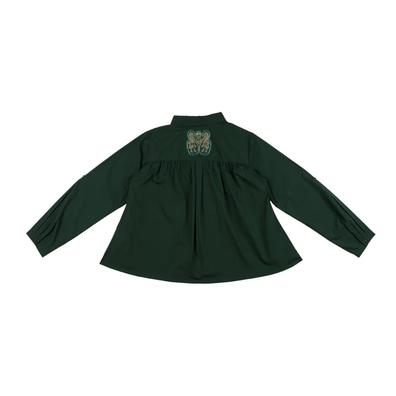Chemise verte en coton bio certifié - Fiby - Image 7