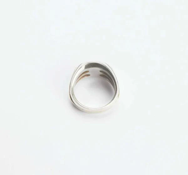 Chevalière en argent avec émail bronze - Mirage - Image 5