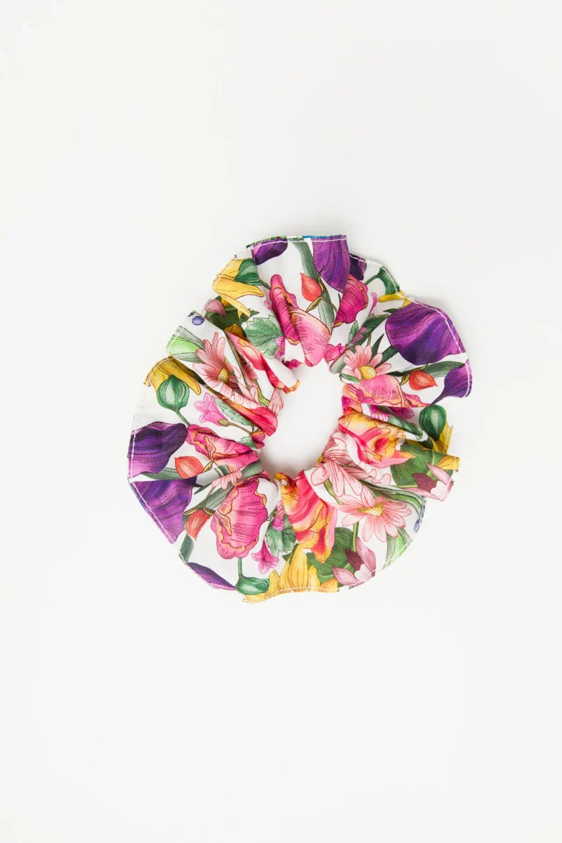 Chouchous à motif floral clair en popeline de coton - Image 3