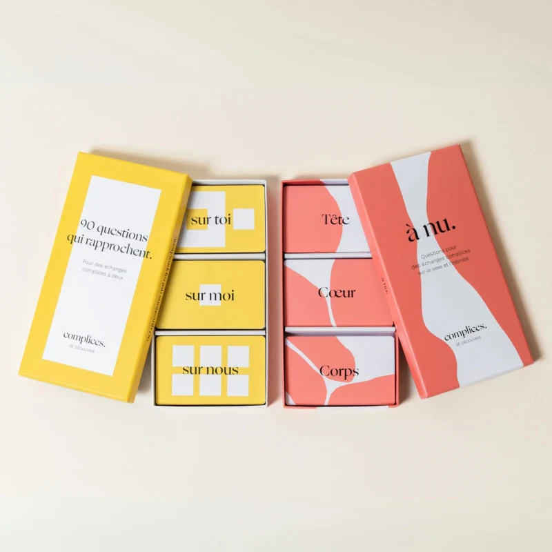 Coffret 2 jeux de cartes 90 questions : relationnel et couple - Image 12