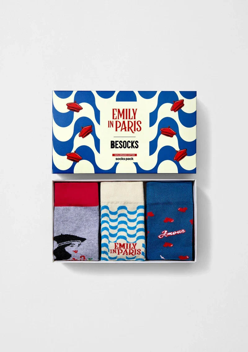 Coffret de 3 chaussettes en coton bio - Emily in Paris