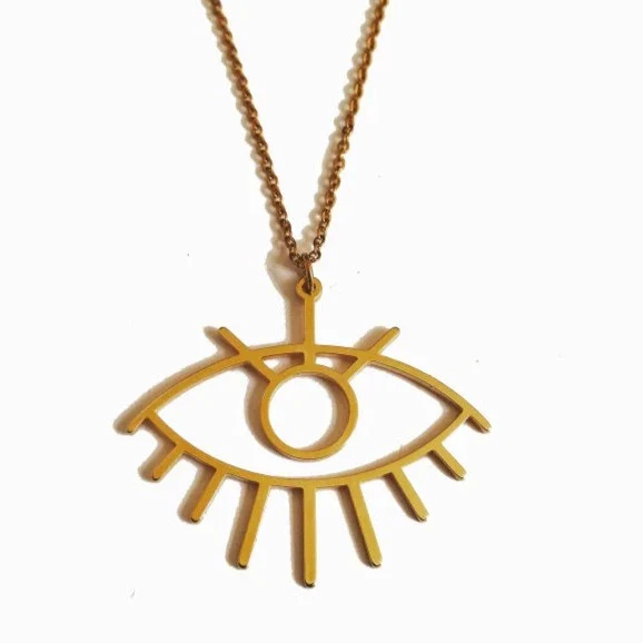 Collier dorée oeil - Miró - Image 2