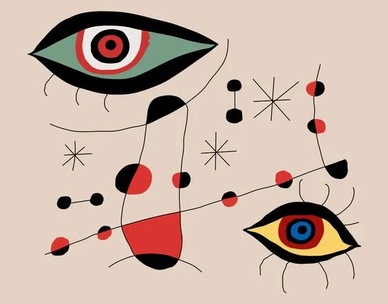 Collier dorée oeil - Miró - Image 5