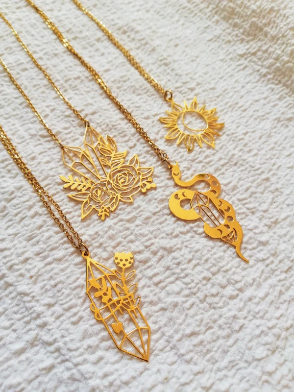Collier doré cristal fleur - Joie & Gratitude - Image 6