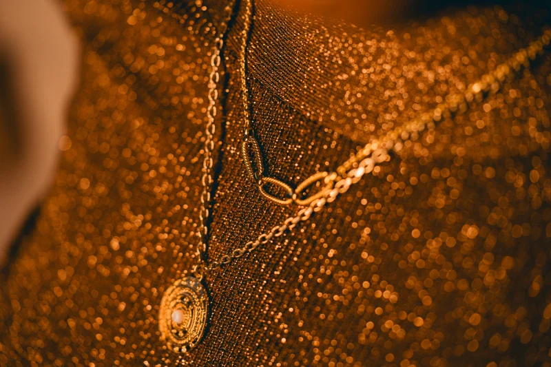 Collier en chaîne rectangle fait main - Image 2