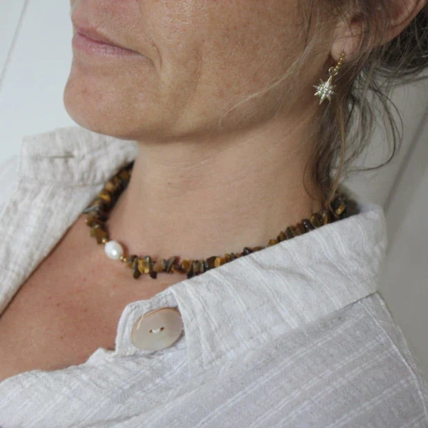 Collier en pierre et perle naturelle - Callie - Image 4
