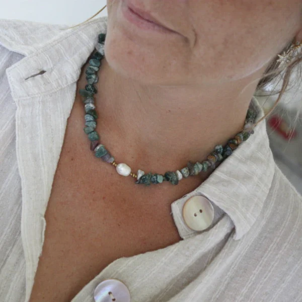 Collier en pierre et perle naturelle - Callie - Image 7