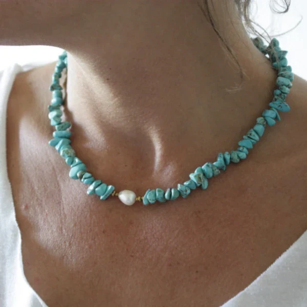 Collier en pierre et perle naturelle - Callie - Image 8