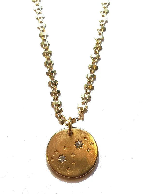 Collier étoiles dans l'univers - or & zircons - Image 3