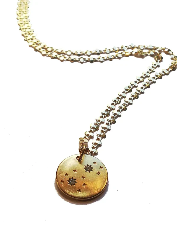 Collier étoiles dans l'univers - or & zircons - Image 5