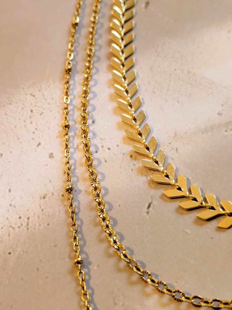 Collier médaille multi rang - Or - Image 10