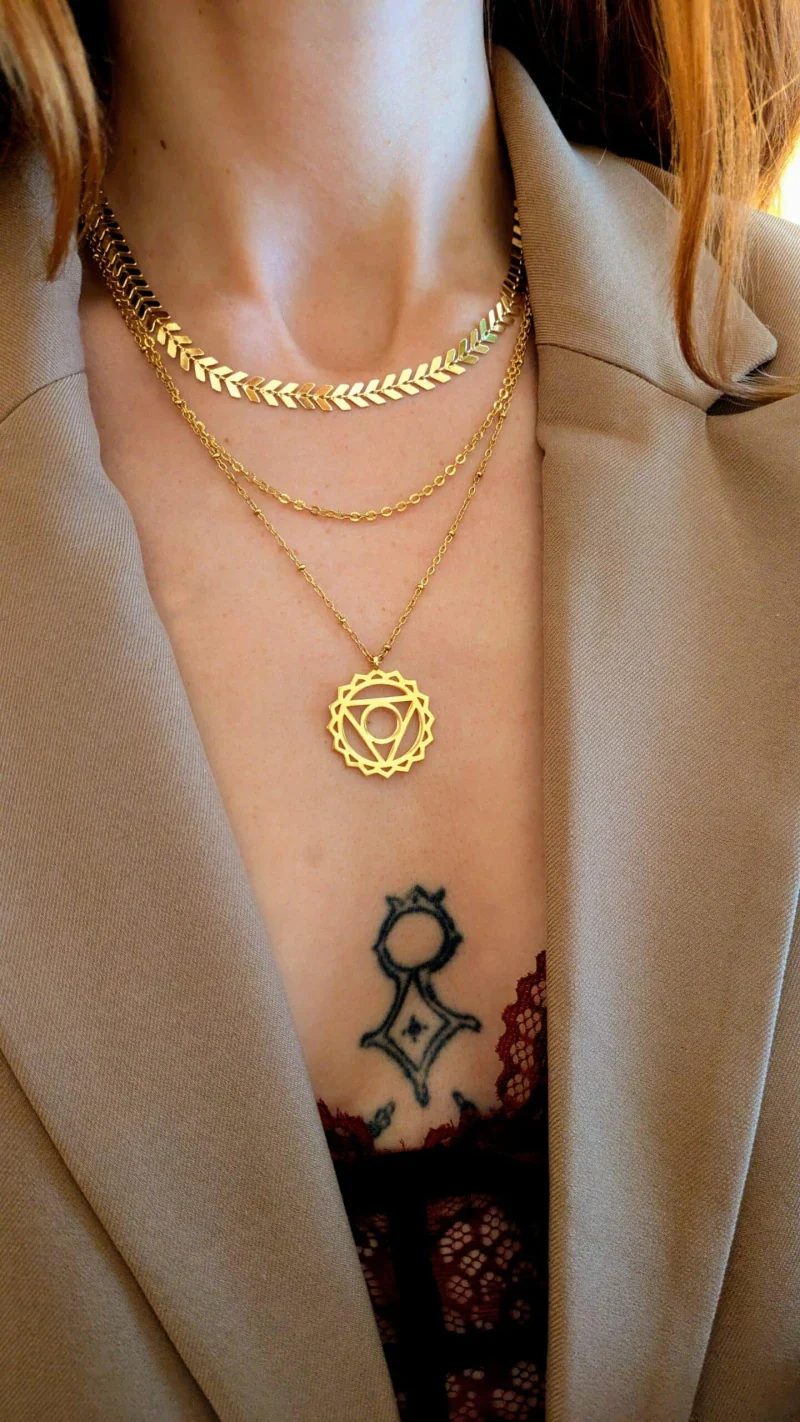 Collier médaille multi rang - Or - Image 16