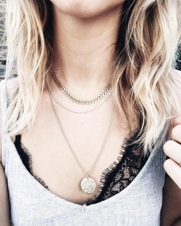 Collier médaille multi rang - Or - Image 4