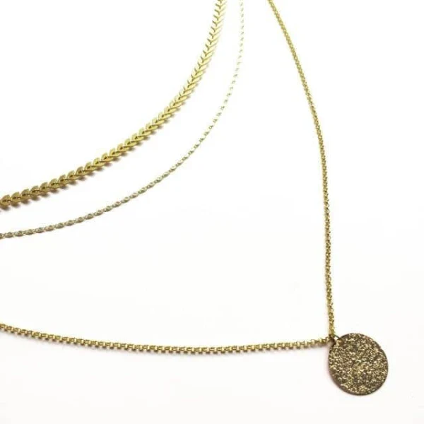 Collier médaille multi rang - Or - Image 5