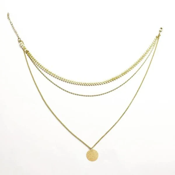 Collier médaille multi rang - Or - Image 6
