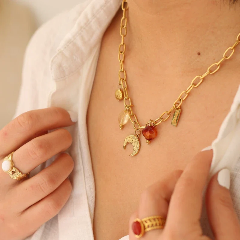collier Personnalisable en acier inoxydable - Chaîne Cordage fine - Image 18