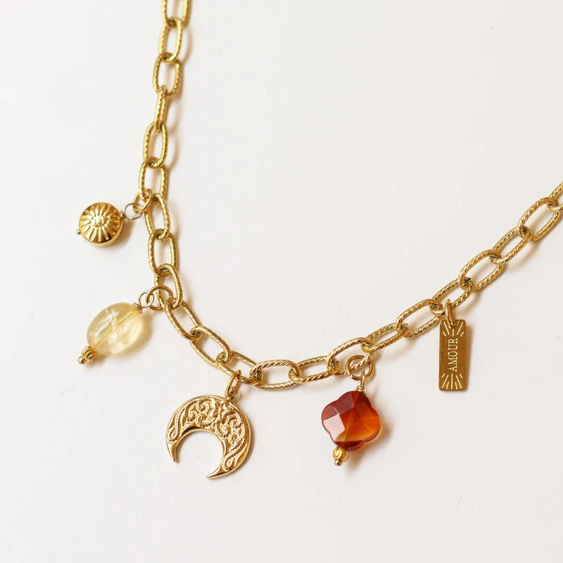 collier Personnalisable en acier inoxydable - Chaîne Cordage fine - Image 2